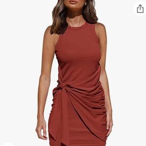 Women's Sleeveless Tie Waist Dress
